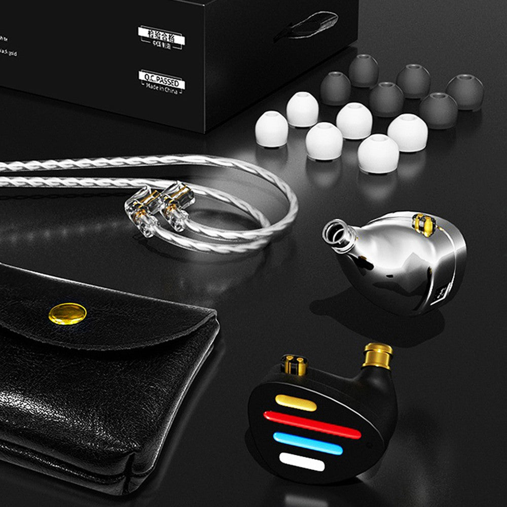 ND X12 Wired Earphones 10mm Dynamic Driver +5BA HiFi In-Ear Headphones with Detachable Cable, with Mic