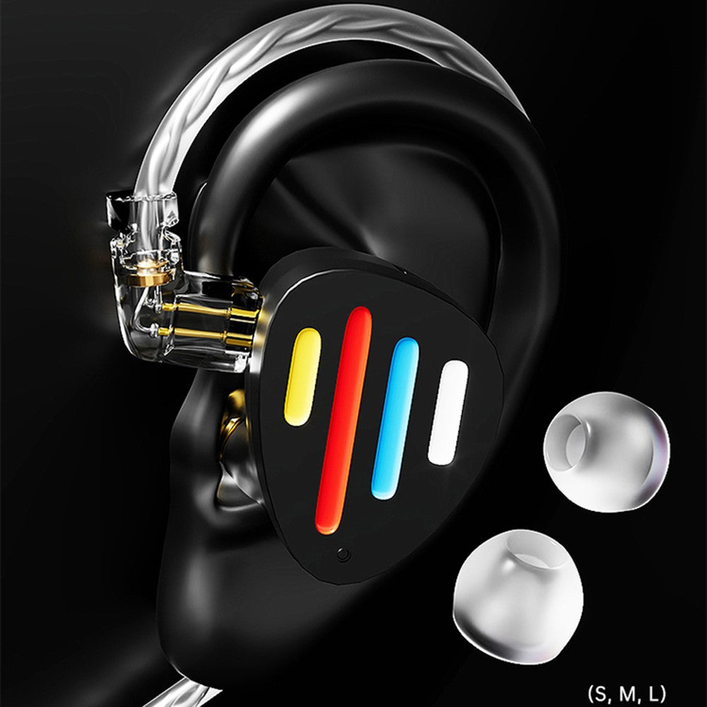ND X12 Wired Earphones 10mm Dynamic Driver +5BA HiFi In-Ear Headphones with Detachable Cable, with Mic