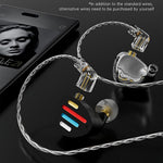 ND X12 Wired Earphones 10mm Dynamic Driver +5BA HiFi In-Ear Headphones with Detachable Cable, with Mic