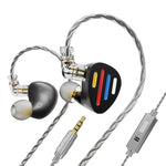 ND X12 Wired Earphones 10mm Dynamic Driver +5BA HiFi In-Ear Headphones with Detachable Cable, with Mic