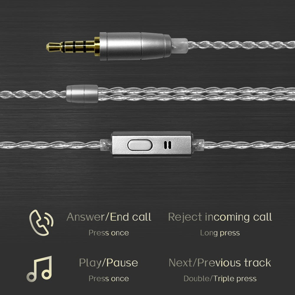 ND Nice HiFi-lyd Hovedtelefoner In Ear 0,75 mm 2-bens interface Kablede høretelefoner