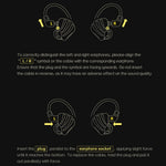 ND Nice HiFi-lyd Hovedtelefoner In Ear 0,75 mm 2-bens interface Kablede høretelefoner