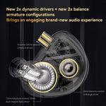 TRN TA4 2BA+2DD Knowles Hybrid In-Ear Earphones HiFi Bass Sound Headphones for Smartphones / PC