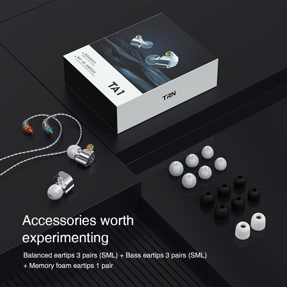 TRN TA1 Detachable 3.5mm Wired In-Ear Earphone MMCX Interface Heavy Bass Headset with Mic