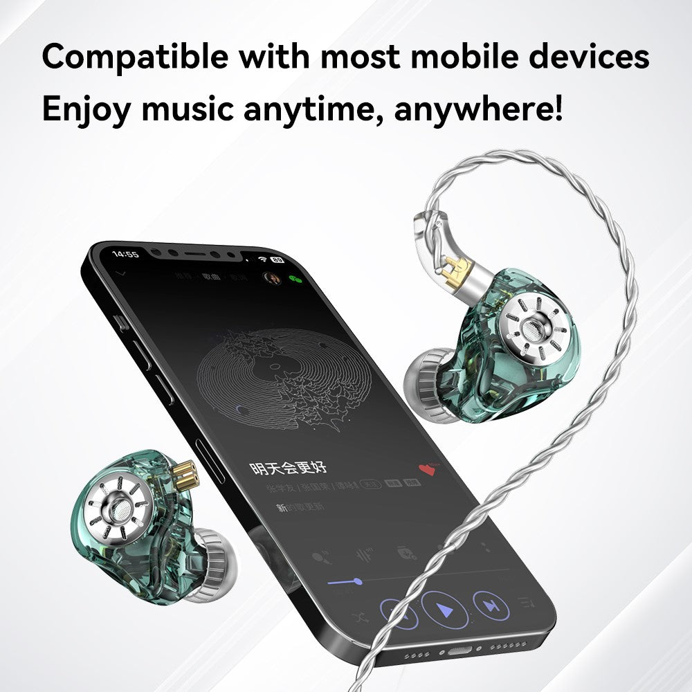 TRN ST1 Pro Detachable 3.5mm Wired In-Ear Earphone HiFi Music Tunable Headset with Mic