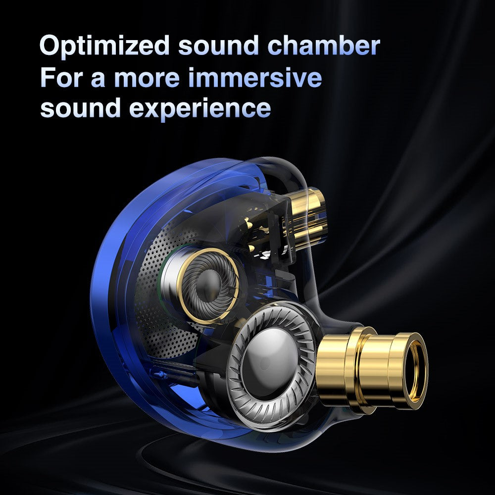 TRN MT4 PRO Detachable Type-C Wired In-Ear Earphone Dual Dynamic Driver HiFi Monitor Headphone with Mic