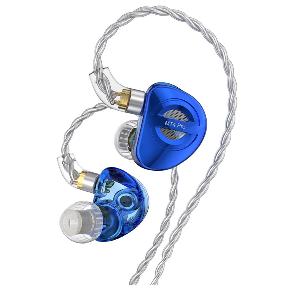 TRN MT4 PRO Detachable 3.5mm Wired In-Ear Earphone Dual Dynamic Driver HiFi Headset, without Mic