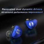 TRN MT4 PRO Detachable 3.5mm Wired In-Ear Earphone Dual Dynamic Driver HiFi Headset, without Mic