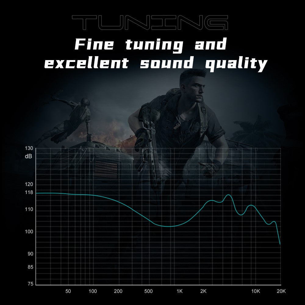 TRN Mars Detachable 3.5mm Wired In-Ear Earphone 3-Unit Vibration Gaming Headset with Mic, 1.2m