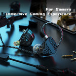 TRN Mars Detachable 3.5mm Wired In-Ear Earphone 3-Unit Vibration Gaming Headset with Mic, 1.2m