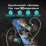TRN Mars Detachable 3.5mm Wired In-Ear Earphone 3-Unit Vibration Gaming Headset with Mic, 1.2m