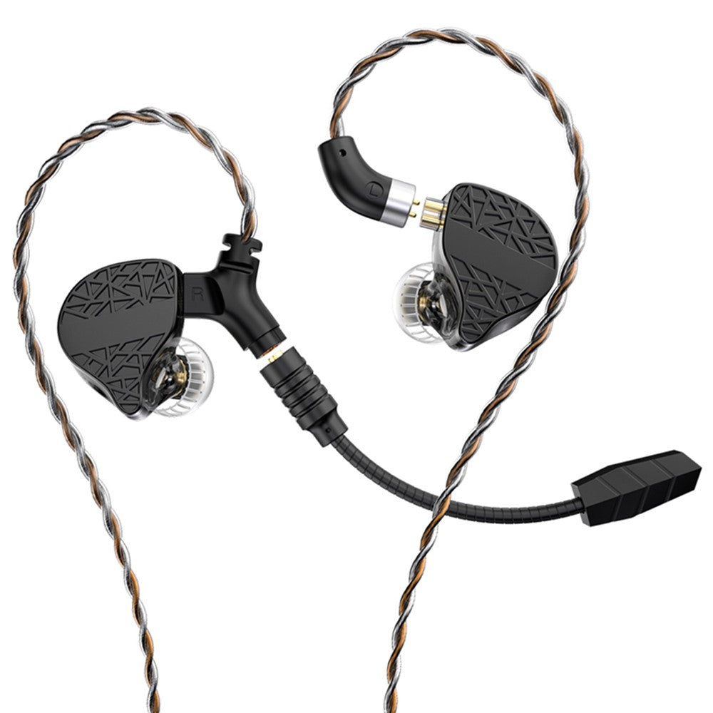 TRN Mars Detachable 3.5mm Wired In-Ear Earphone 3-Unit Vibration Gaming Headset with Mic, 2m
