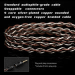TRN Mars Detachable 3.5mm Wired In-Ear Earphone 3-Unit Vibration Gaming Headset with Mic, 2m