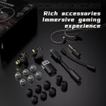 TRN Mars Detachable 3.5mm Wired In-Ear Earphone 3-Unit Vibration Gaming Headset with Mic, 2m