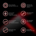 TRN Mars Detachable 3.5mm Wired In-Ear Earphone 3-Unit Vibration Gaming Headset with Mic, 2m