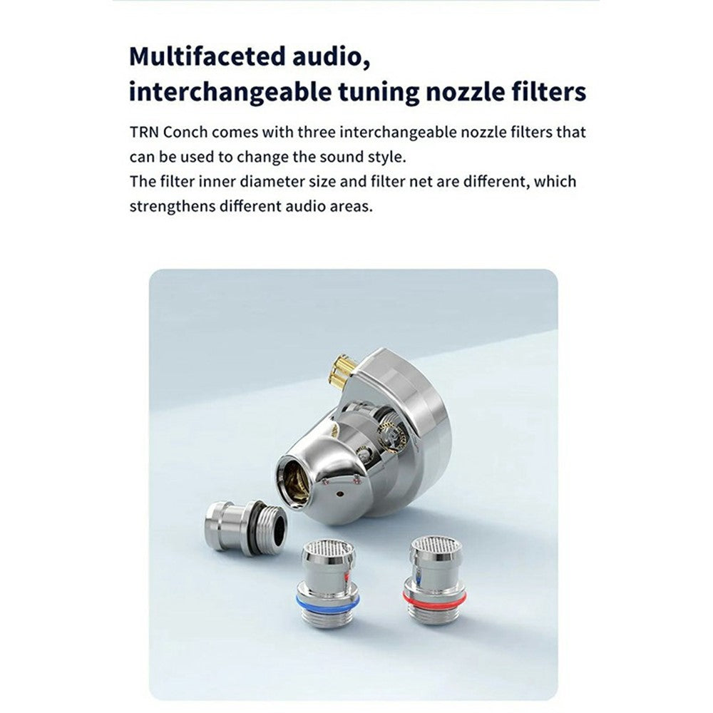 TRN Conch Earphone DLC Diamond Diaphragm Dynamic Driver In-Ear Monitor Tuning Headphones, with Mic