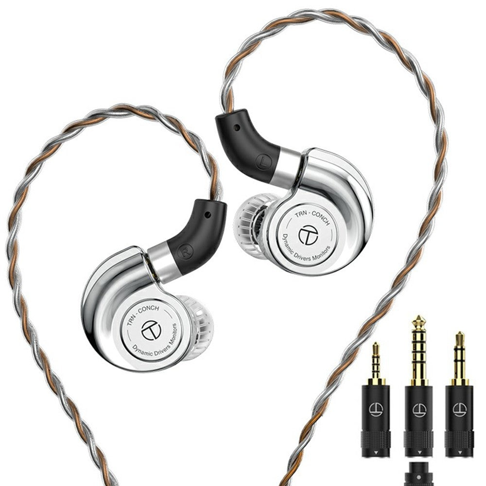 TRN Conch Earphone DLC Diamond Diaphragm Dynamic Driver In-Ear Monitor Tuning Headphones, No Mic
