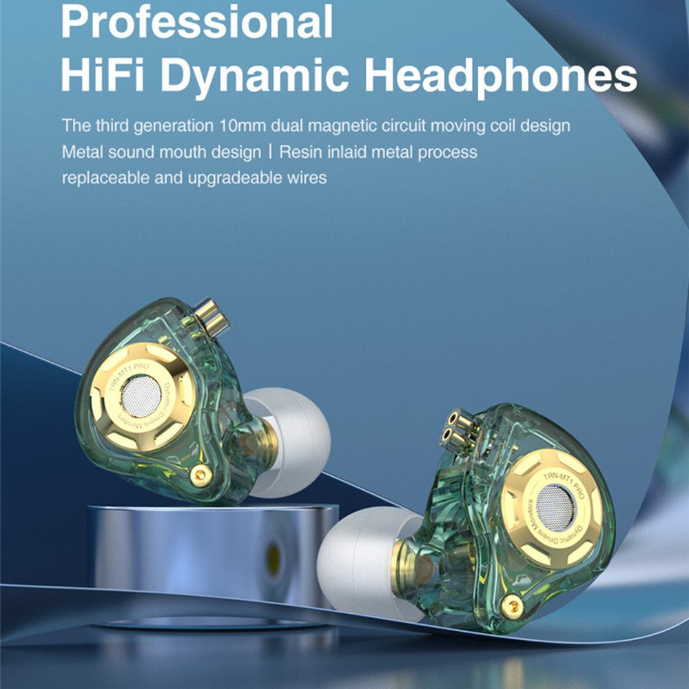 TRN MT1 Pro Detachable 3.5mm Wired In-Ear Earphone Heavy Bass Music Headset without Mic