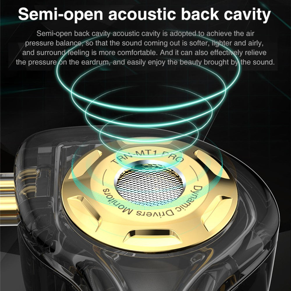 TRN MT1 Pro Detachable 3.5mm Wired In-Ear Earphone Heavy Bass Music Headset without Mic