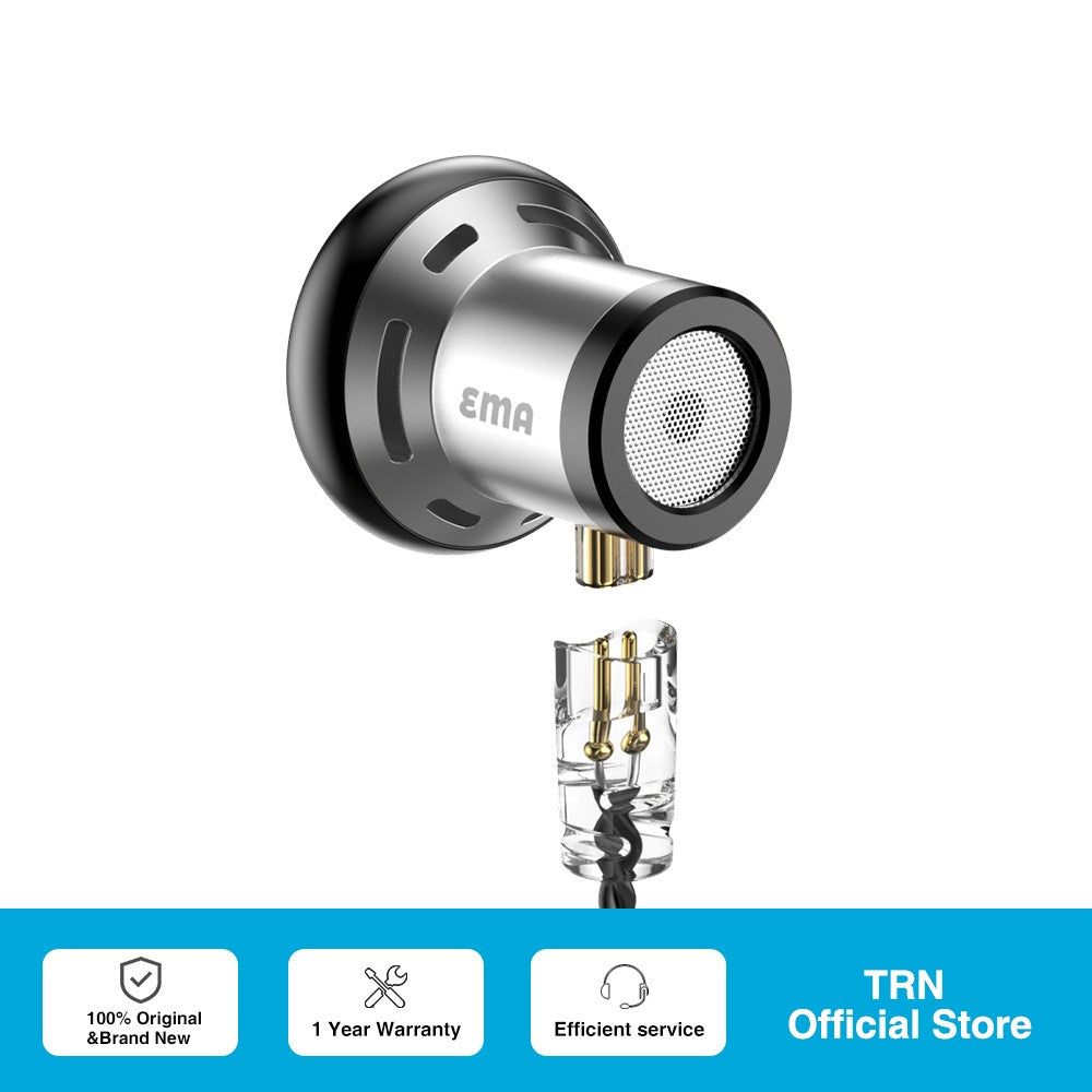 TRN EMA Detachable 3.5mm Wired In-Ear Earphone 14.2mm Dynamic Unit Headset with Line Control Mic