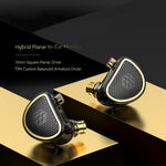 TRN Xuanwu Detachable 3.5mm Wired In-Ear Earphone 10mm Square Planar Driver HiFi Headset with Mic