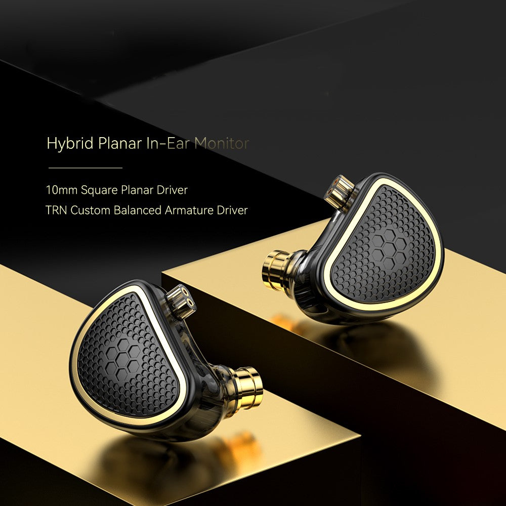 TRN Xuanwu Detachable 3.5mm Wired In-Ear Earphone 10mm Square Planar Driver HiFi Headset with Mic