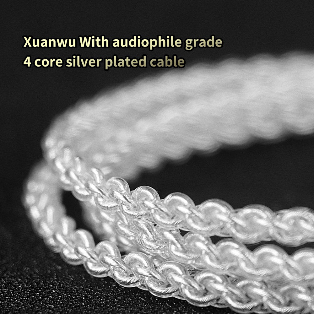 TRN Xuanwu Detachable 3.5mm Wired In-Ear Earphone 10mm Square Planar Driver HiFi Headset with Mic