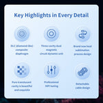 TRN Jellyfish Detachable 2.5+3.5+4.4mm Wired In-Ear Earphone HiFi Music Running Headset with Mic