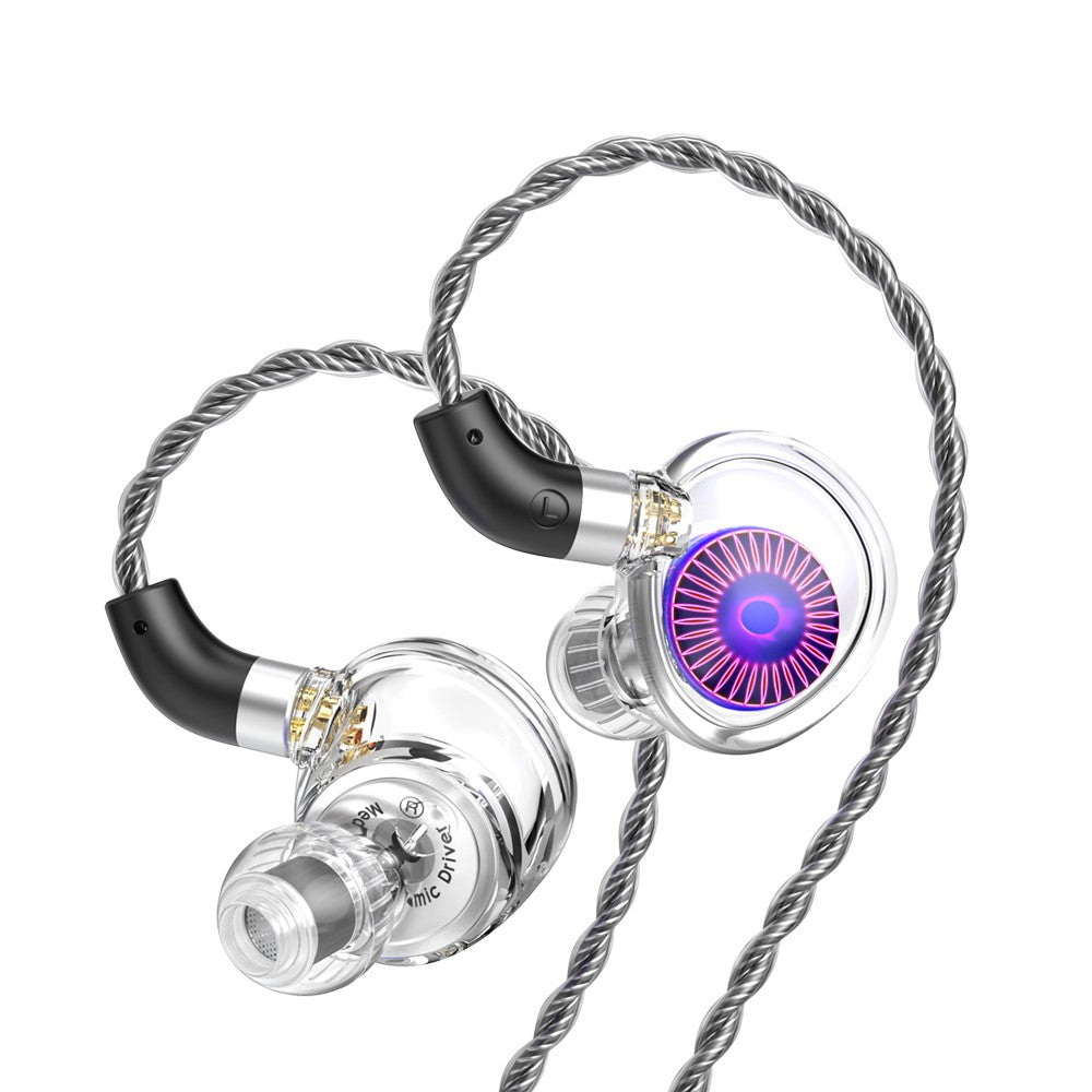 TRN Jellyfish Detachable 2.5+3.5+4.4mm Wired In-Ear Earphone HiFi Music Running Headset without Mic