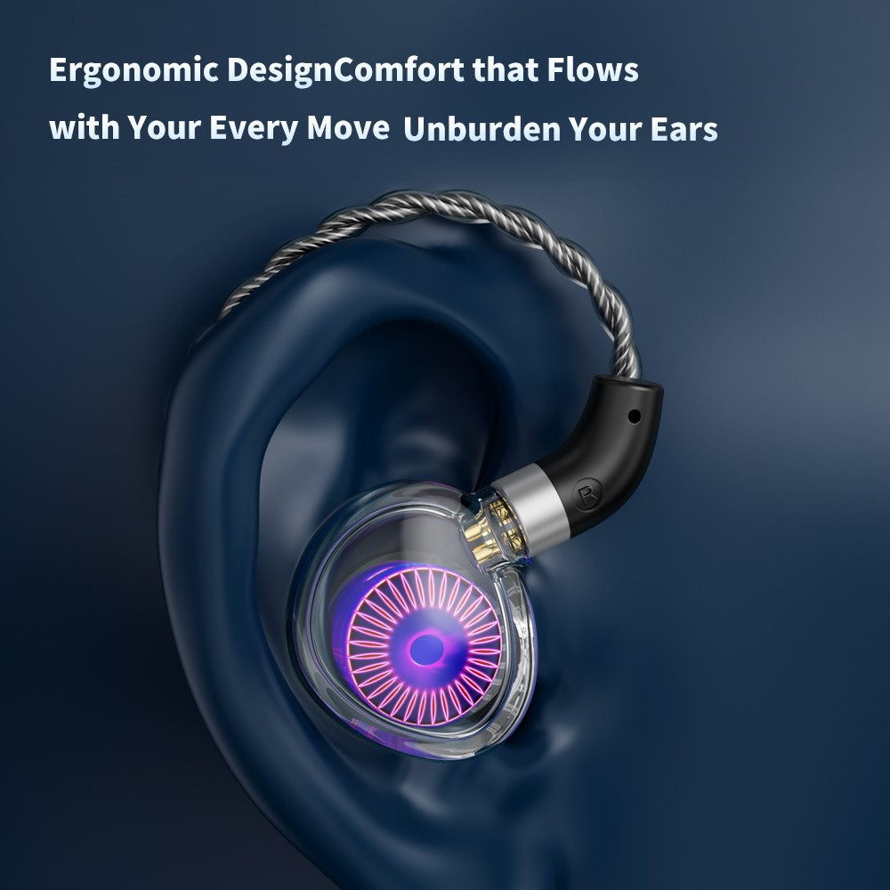 TRN Jellyfish Detachable 2.5+3.5+4.4mm Wired In-Ear Earphone HiFi Music Running Headset without Mic