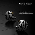 TRN White Tiger 3.5+4.4mm Wired In-Ear Earphone 6mm Planar Diaphragm HiFi Headset (Without Mic)