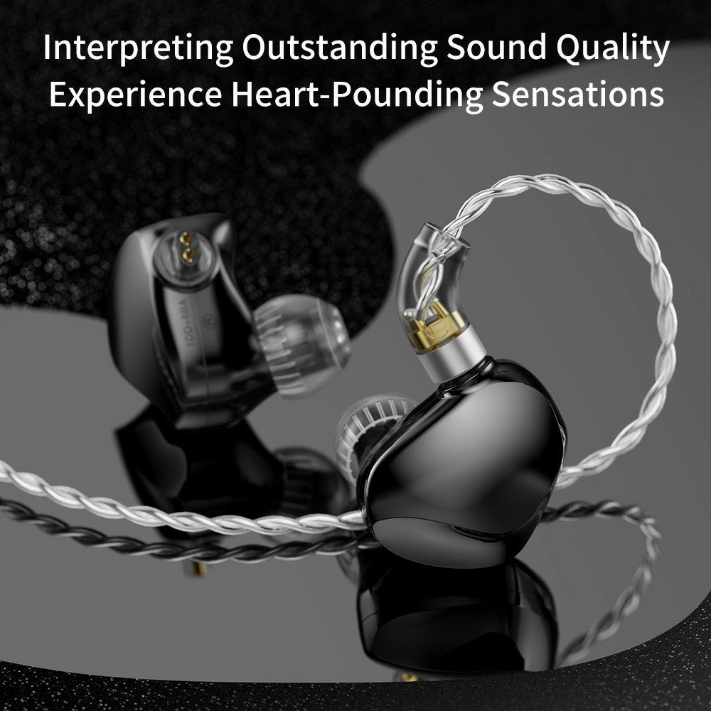 TRN VX Pro+ 3.5mm Detachable Wired In-Ear Earphones 9-Unit HiFi Music Headset with Mic