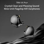TRN VX Pro+ Type-C Detachable Wired In-Ear Earphone 9-Unit HiFi Music Headset with Mic