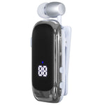 K88 Business Lavalier-høretelefoner Udtrækkelige Sports Bluetooth-kompatible Øretelefoner med LED-display