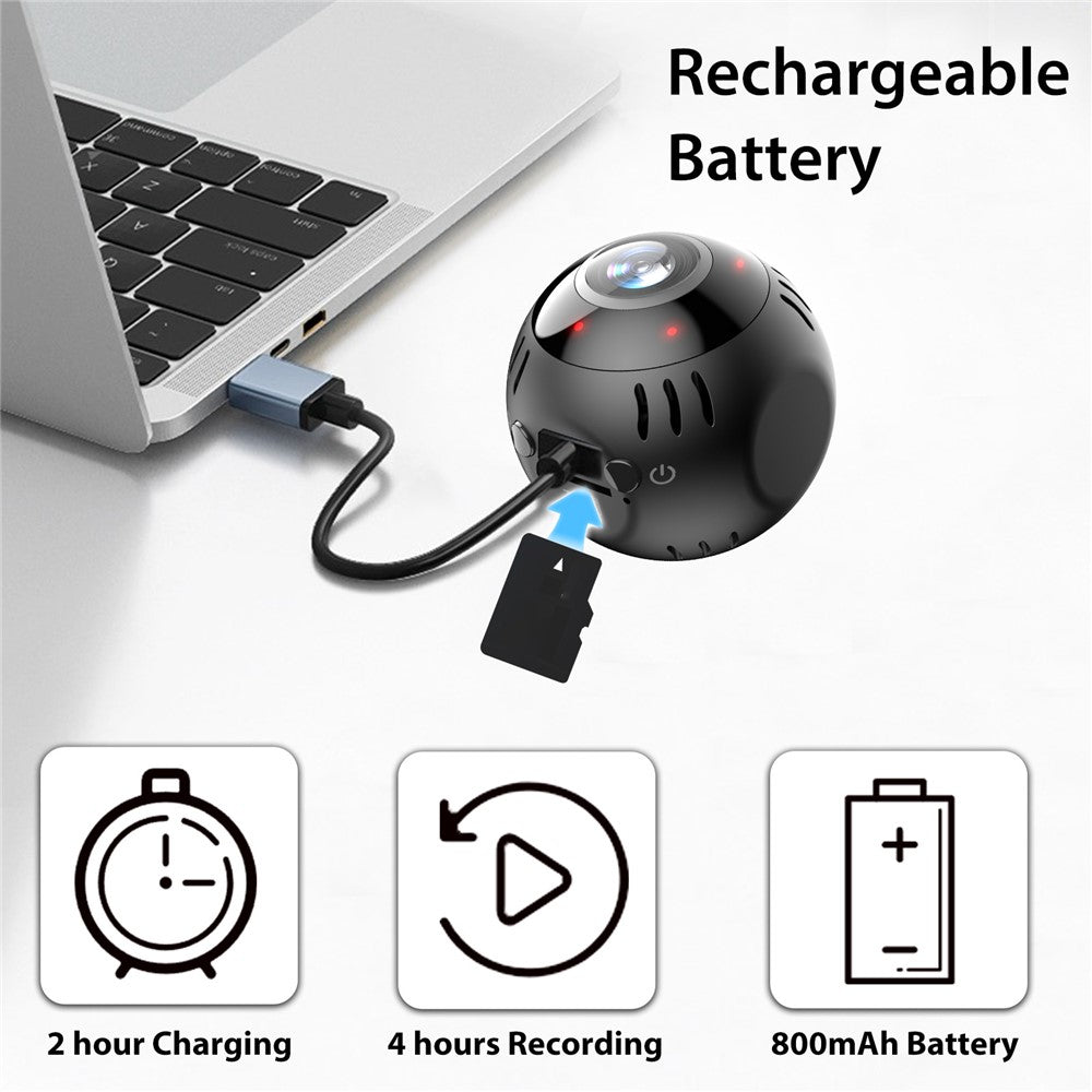 L30 1080P WiFi Camera 180 Degree Wide Angle Mini Security Camera with Night Vision Motion Detection