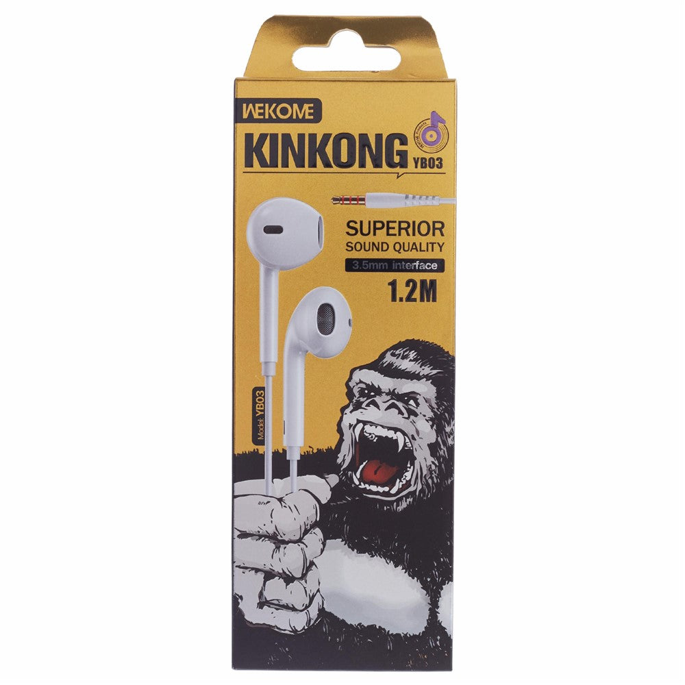 WEKOME YB03 3,5 mm kablede høretelefoner In-Ear HIFI Stereo Hovedtelefoner 10 mm Driver Headset