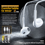 WEKOME YB05 Kinkong Series 3.5mm Interface 1.2m Wired Earphones Semi In-Ear Headphones