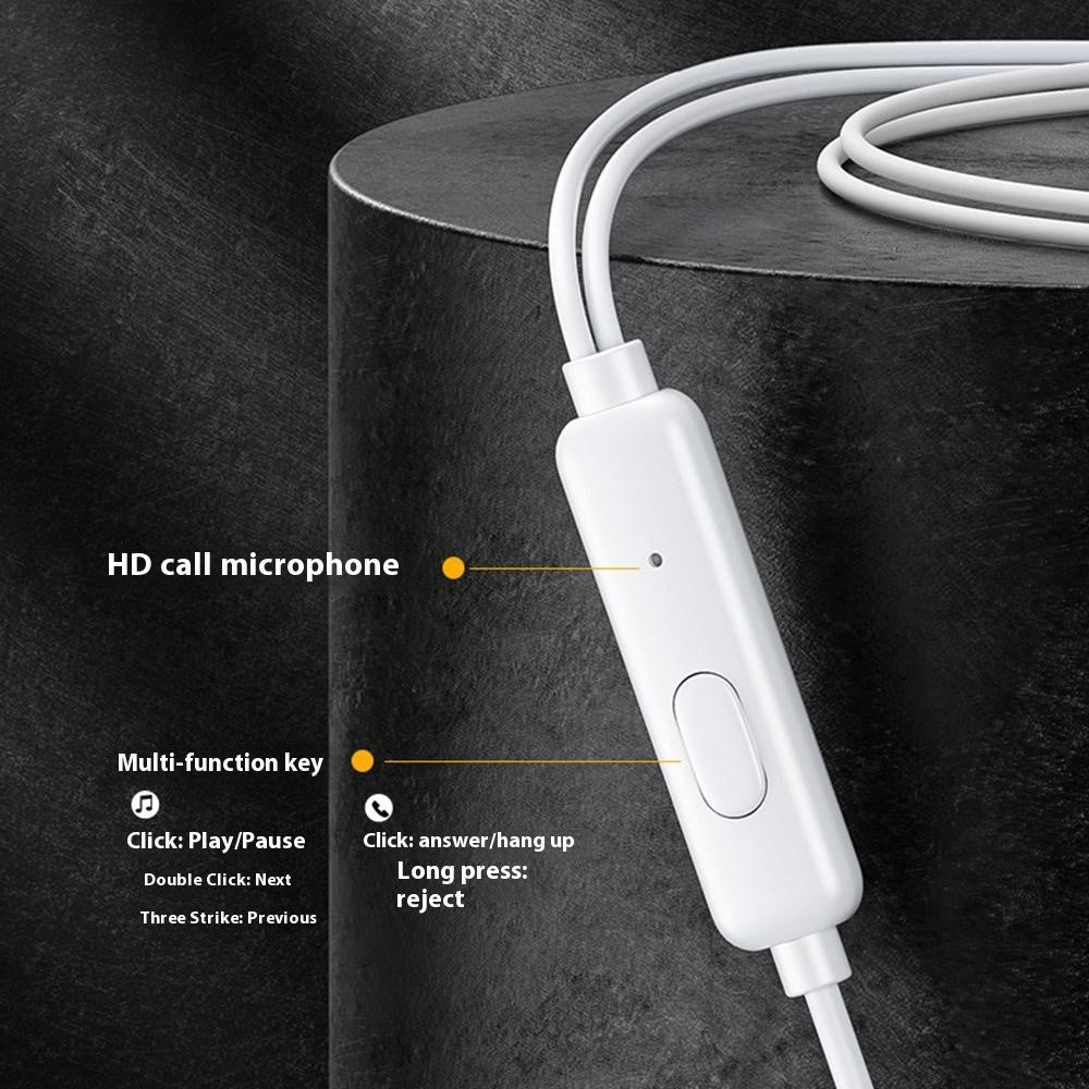 WEKOME YB05 Kinkong Series 3.5mm Interface 1.2m Wired Earphones Semi In-Ear Headphones