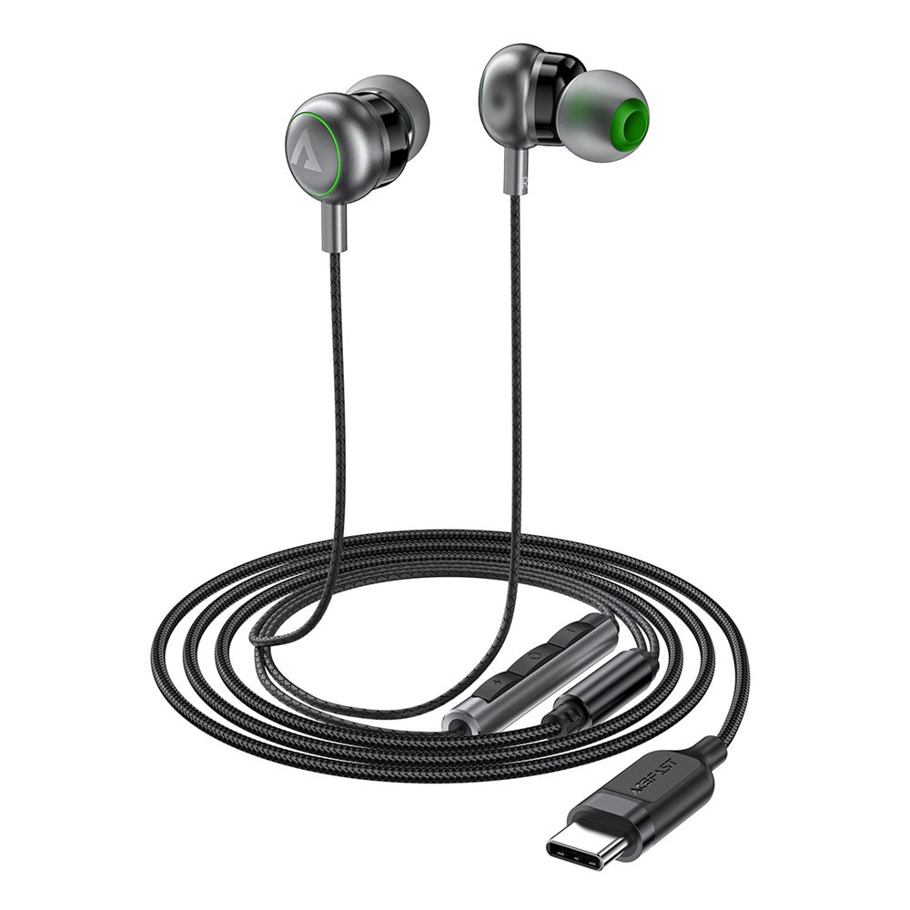 ACEFAST L5 USB-C Kablet Høretelefon med Mikrofon Klar Lyd In-Ear Hovedtelefon