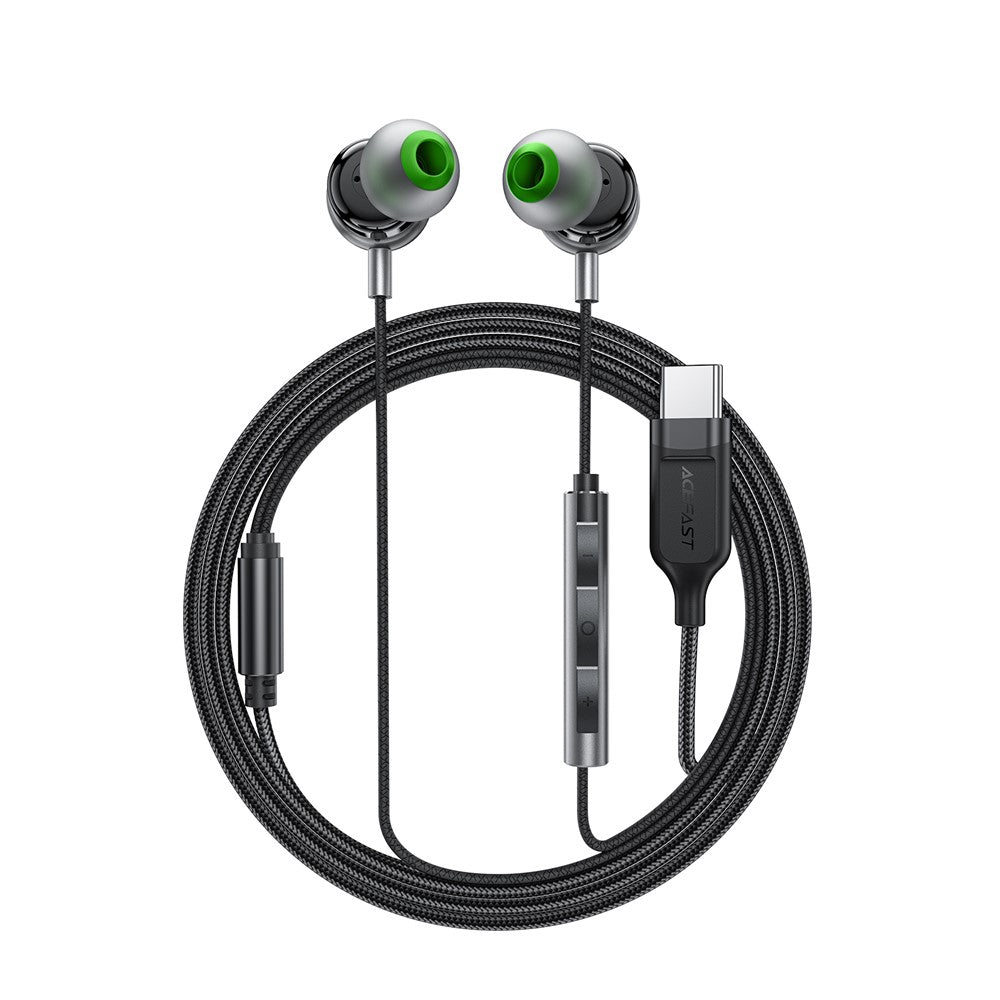ACEFAST L5 USB-C Kablet Høretelefon med Mikrofon Klar Lyd In-Ear Hovedtelefon