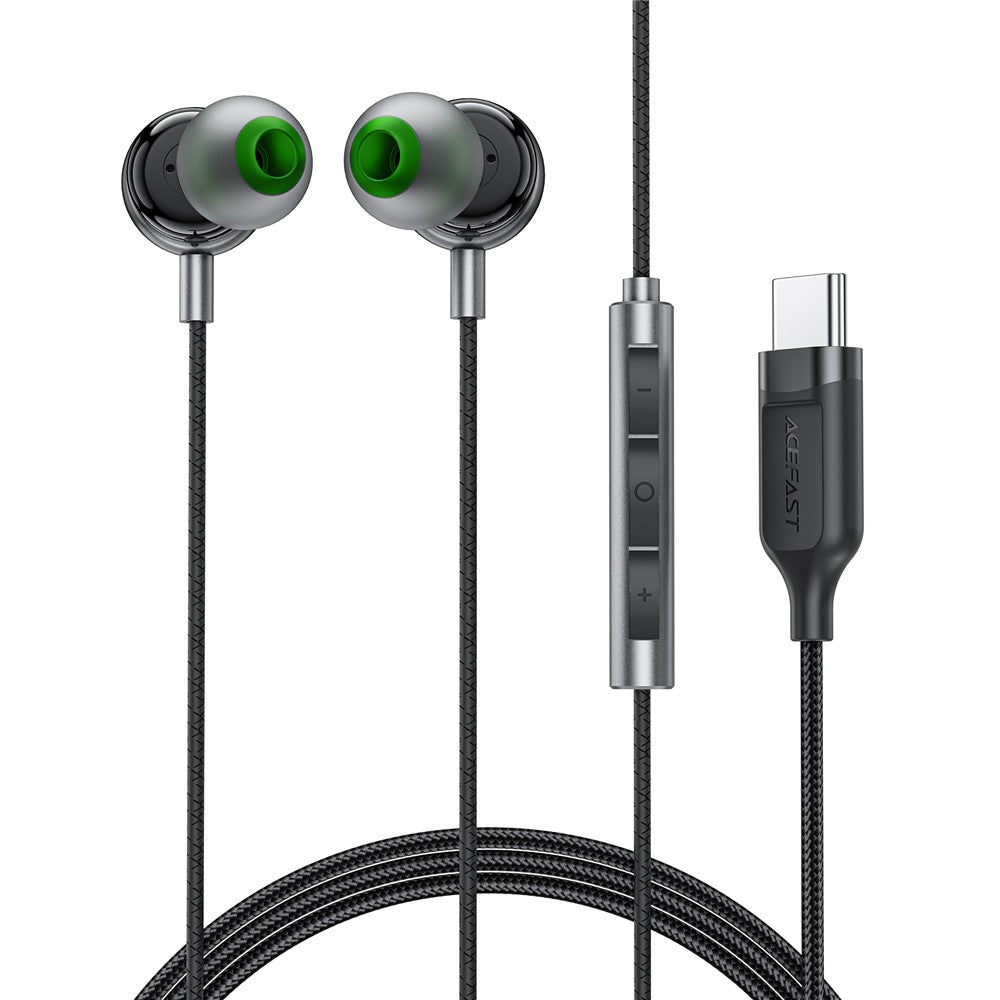 ACEFAST L5 USB-C Kablet Høretelefon med Mikrofon Klar Lyd In-Ear Hovedtelefon