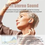 VSIDEA A15K Wireless Earbuds BT 5.4 Heavy Bass ENC Noise Cancelling IPX4 Waterproof TWS Headset