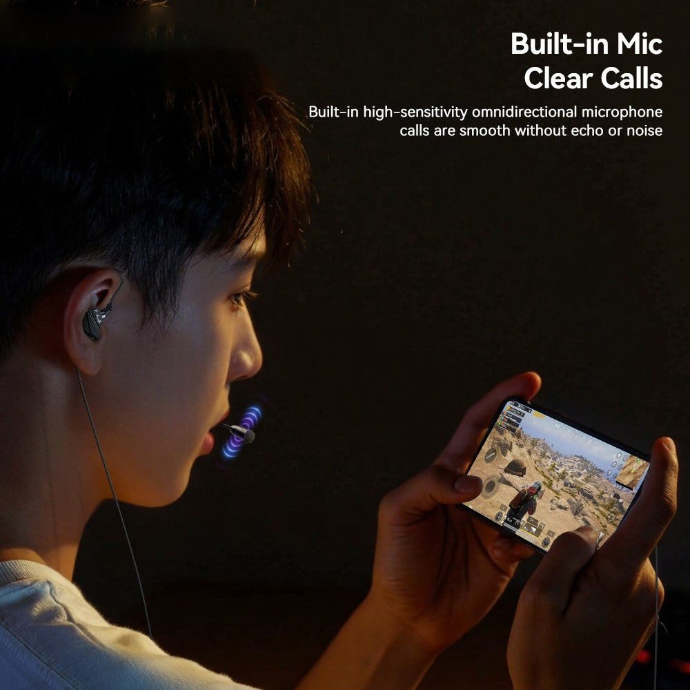 ESSAGER G62 Gaming Earphones 3.5mm Wired In-Ear Headphones with Microphone / Inline Controls