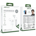 ACEFAST L7 USB-C Semi In-Ear Wired Earphones USB-C Headphones with Microphone for Mobile Phones / Tablets