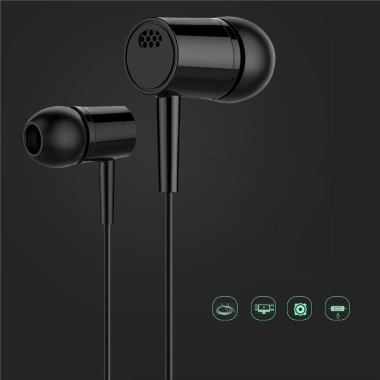 D21 In-ear with Microphone Corded Headset for Laptop PC iPad Mobile Phone