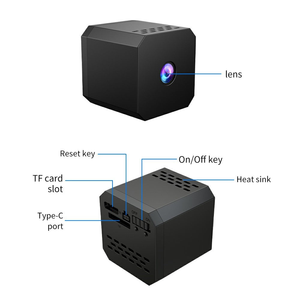 F1 Motion Detection WiFi HD Night Vision Camera Remote Viewing 1080P Wireless Security Cam