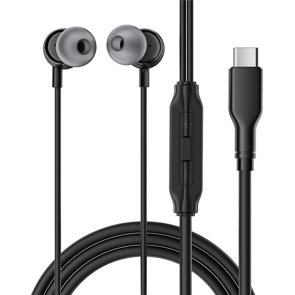 ACEFAST L8 For USB-C Devices In-Ear Wired Earphones With Mic Silicone Cable Tangle Free Headphones