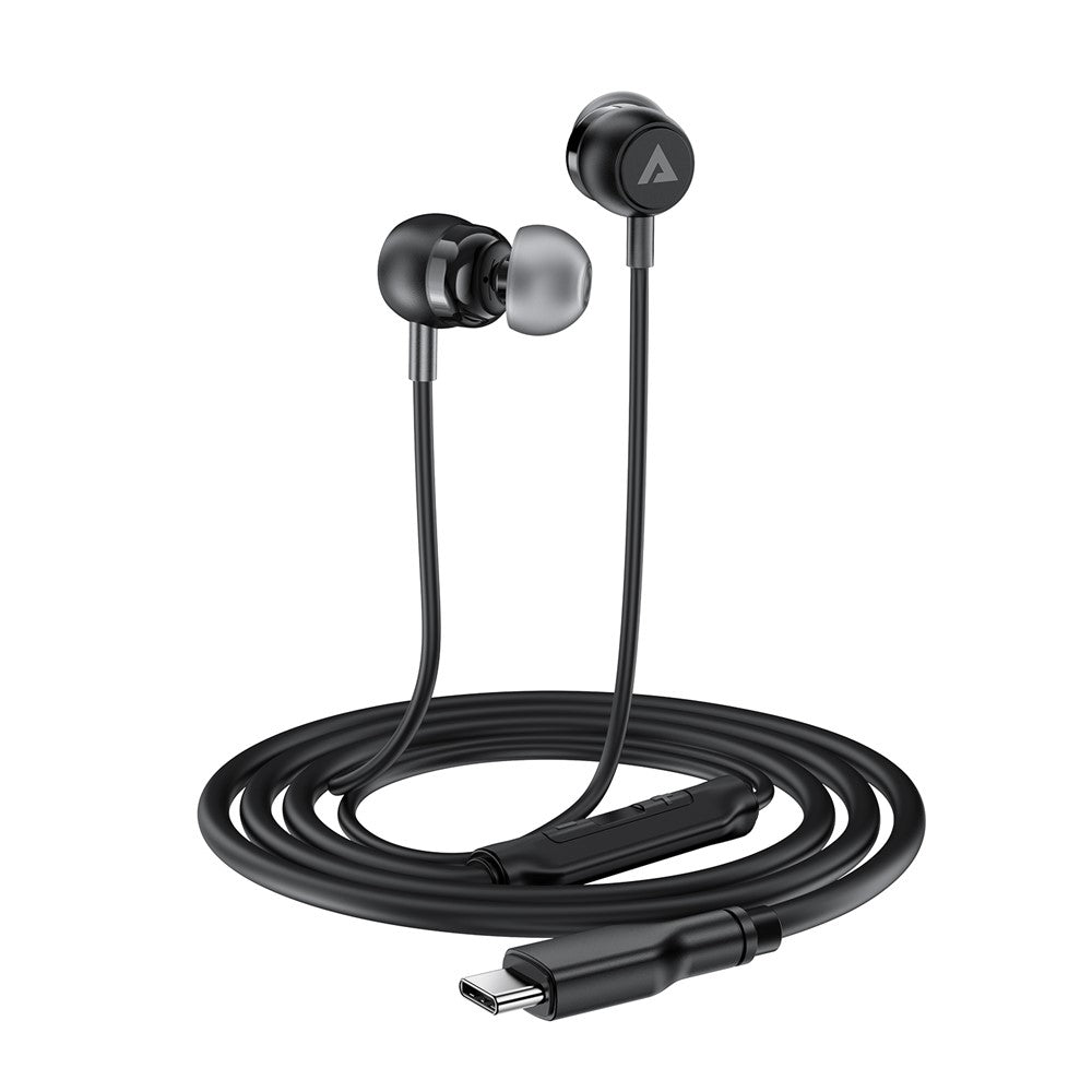 ACEFAST L8 For USB-C Devices In-Ear Wired Earphones With Mic Silicone Cable Tangle Free Headphones