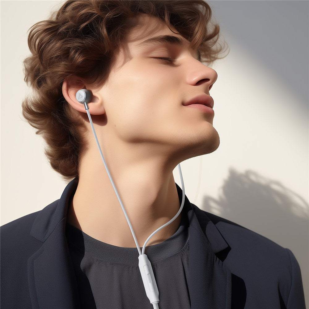 ACEFAST L8 For USB-C Devices In-Ear Wired Earphones With Mic Silicone Cable Tangle Free Headphones