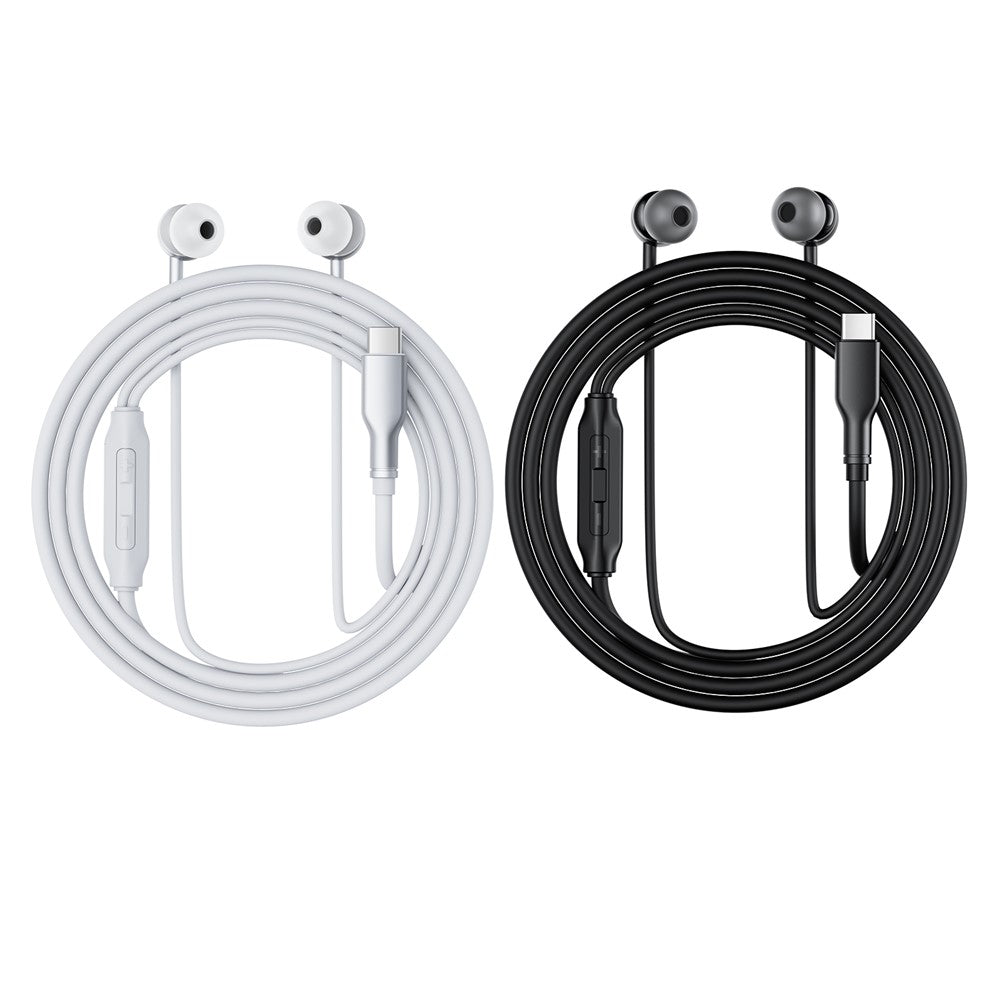 ACEFAST L8 For USB-C Devices In-Ear Wired Earphones With Mic Silicone Cable Tangle Free Headphones